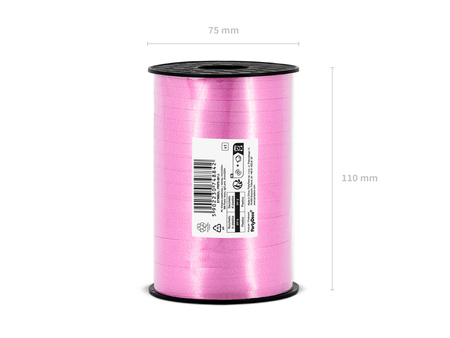 Wstążka plastikowa, j. różowy, 5mm/225m