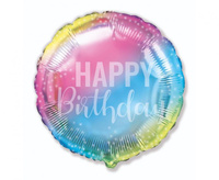 Balon foliowy 18" - Birthday, gradient