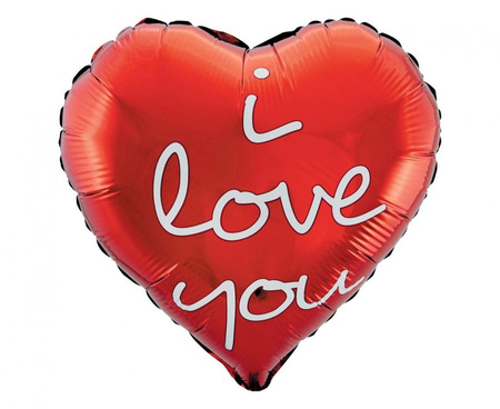 Balon foliowy "I Love You (nadruk)", 18"