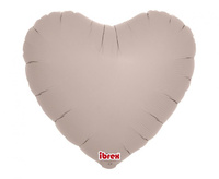 Balon foliowy, serce 14", Warm Gray, 5 szt.
