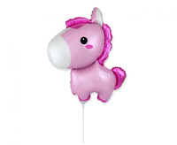 Balon foliowy 14" - Konik (różowy)