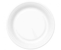 Talerzyki papierowe White, 18 cm, 20 szt.