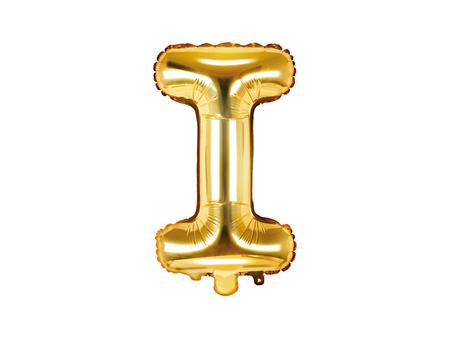 Balon foliowy Litera ''I'', 35cm, złoty