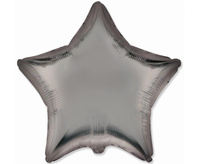 Balon foliowy 18" - Gwiazda (satynowy stalowo-szary)