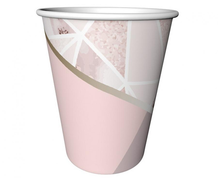 Kubeczki papierowe Rose Chic, 240 ml/ 6 szt.
