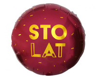 Balon foliowy Sto Lat (bordowy), 18 cali
