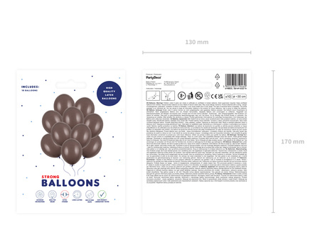 Balony Strong 30cm, Pastel Cocoa Brown (1 op. / 10 szt.)