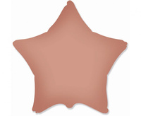 Balon foliowy 18" - Gwiazda (matowa Vintage Rose)