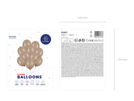 Balony Strong 27cm, Pastel Cappuccino (1 op. / 10 szt.)