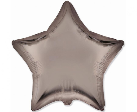 Balon foliowy 18" - Gwiazda (satynowy pieczarkowy)