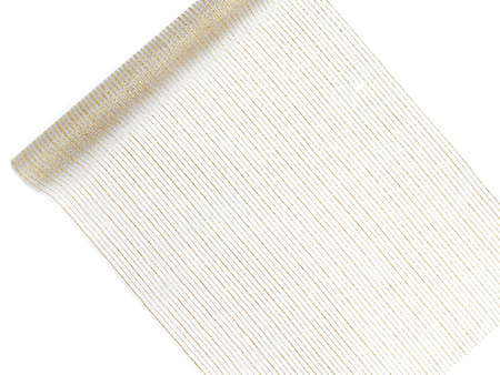 Organza z nadrukiem, biały, 0,48 x 9m