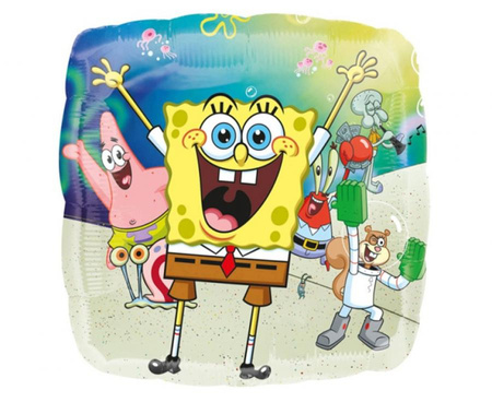 Balon foliowy 18 SQR - SpongeBob, zapakowany