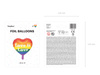 Balon foliowy Love is Love, 35cm, mix