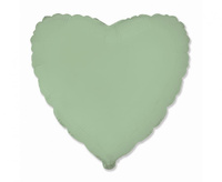 Balon foliowy 18" - Serce (matowe Mint)