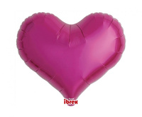 Balon foliowy, serce Jelly 18", Metallic Magenta, 5 szt.