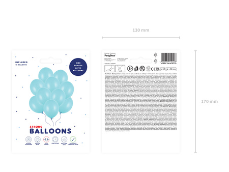 Balony Strong 30cm, Pastel Light Blue (1 op. / 10 szt.)