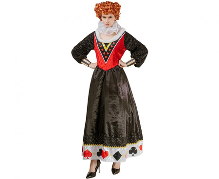 Zestaw dla dorosłych Dama Kier (sukienka, kołnierzyk ), rozm. S