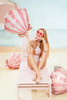 Balon foliowy Muszelka Bride to be, 52x50 cm, mix