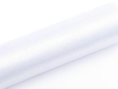Organza Gładka, biały, 0,16 x 9m (1 szt. / 9 mb.)