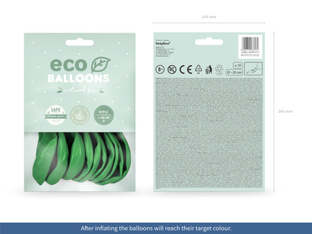 Balony Eco 30cm pastelowe, zielona trawa (1 op. / 10 szt.)
