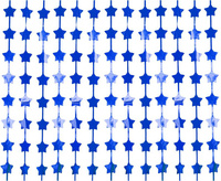 Kurtyna Gwiazdki, metaliczna niebieska, 100x200 cm