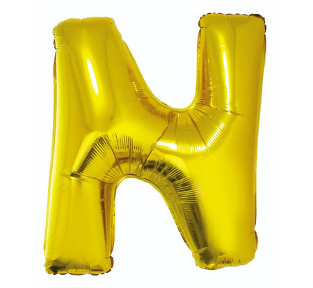Balon foliowy "Litera N", złota, 89 cm