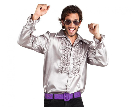 Koszula Party, srebrna, rozm. L