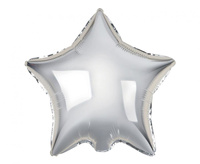 Balon foliowy "Gwiazda", srebrna, 19"
