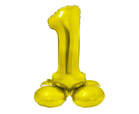 Balon foliowy Smart, Cyfra stojąca 1, złota, 72 cm
