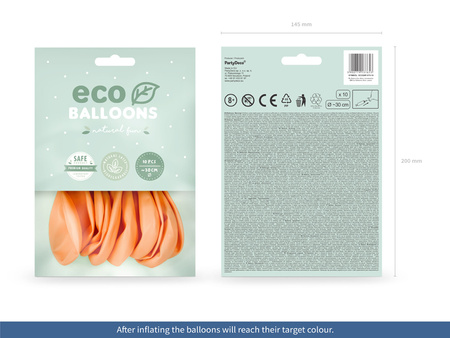 Balony Eco 26cm pastelowe, brzoskwinia (1 op. / 10 szt.)