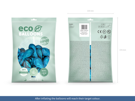 Balony Eco 26cm pastelowe, turkus (1 op. / 100 szt.)