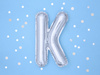Balon foliowy Litera ''K'', 35cm, srebrny