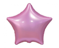 Balon foliowy "Gwiazda", matowa, różowa, 19"
