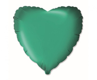 Balon foliowy 18" - Serce (satynowy zielony)