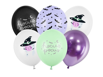 Balony 30 cm, Witch, mix (1 op. / 6 szt.)