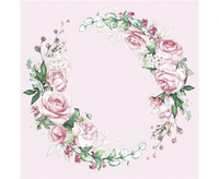 Serwetki papierowe Wedding Watercolour Wreath, 33 x 33 cm,  20 szt.