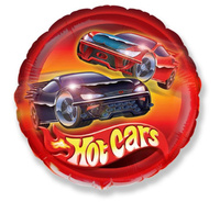 Balon foliowy 18" - "Samochody Hot Cars" (okrągły)