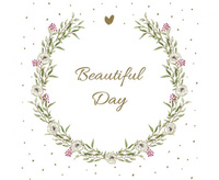 Serwetki papierowe Beautifull Day Flower Wreath, 33 x 33 cm, 20 szt.