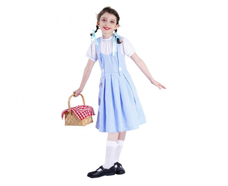 Zestaw dla dzieci Niebieska dziewczynka (sukienka, opaski do włosów 2 szt.), rozm. 110/120 cm