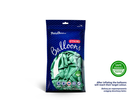 Balony Strong 12cm, Metallic Mint Green (1 op. / 100 szt.)