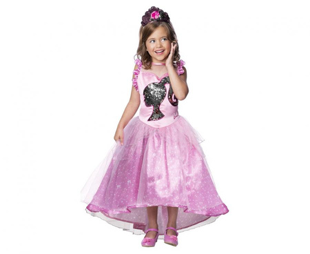 Zestaw dla dzieci Księżniczka Barbie (sukienka, opaska), rozm. M