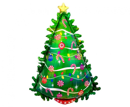 Balon foliowy 66 x 91 cm, Green Christmas Tree, SuperShape