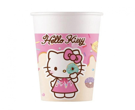 Kubeczki papierowe Hello Kitty and Kuromi, 200 ml, 8 szt.