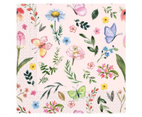 Serwetki papierowe Pink Butterfly, 25x25 cm, 20 szt.