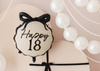 Balon foliowy pastylka Happy ''18'', 47.5x45 cm, mix