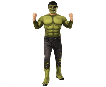 Zestaw dla dorosłych Hulk (kombinezon z maską),  rozm. XXL