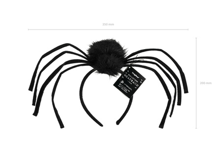 Opaska Pająk, 19x32 cm, czarny