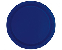Talerzyki papierowe, granatowe, 23 cm, 16 szt.