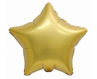 Balon foliowy Gwiazda, matowa, antyczne złoto, 19 cali