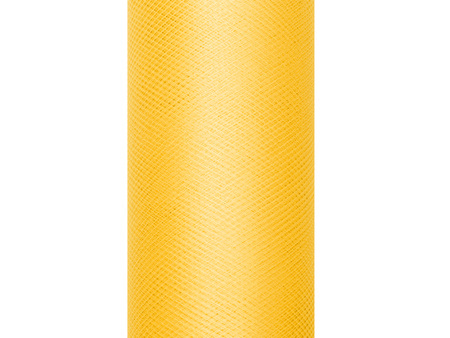 Tiul gładki, żółty, 0,15 x 9m (1 szt. / 9 mb.)